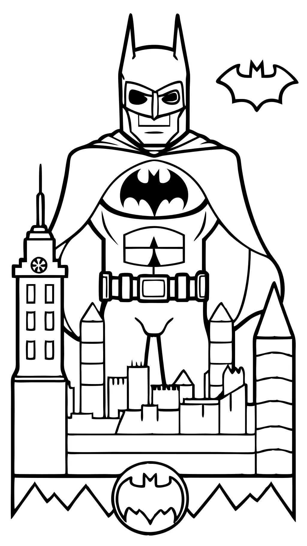 páginas para colorear imprimibles gratis de Batman